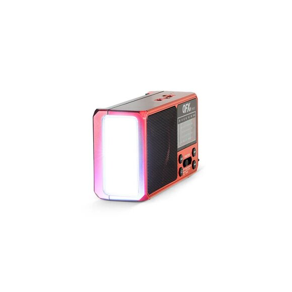 QFX R-37 Red 3-In-1 Rechargeable AM/FM/SW1-SW4 6-Band Solar Radio +light+USB/SD - Picture 3 of 4